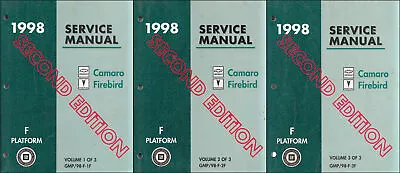 1998 Firebird And Camaro Shop Manual Second Edition Set Service Pontiac Chevy • $46.95