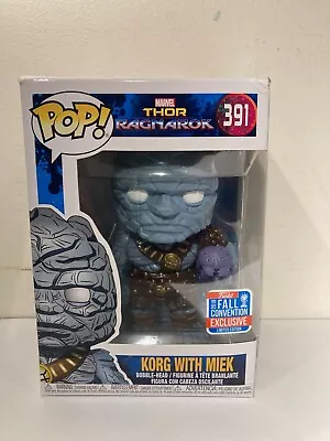 Marvel Funko Pop Vinyl Figure Korg With Miek No. 391 Thor Ragnarok BRAND NEW • $17