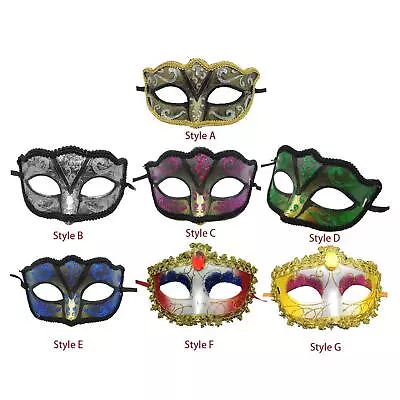 Mardi Gras Masquerade Mask Retro Half For Party Dress Fancy Dress Prom Carnival • £5.77