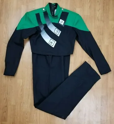 Marching Band Uniform Green & Black W/ Black Bibbers Cesario Halloween Costume  • $25