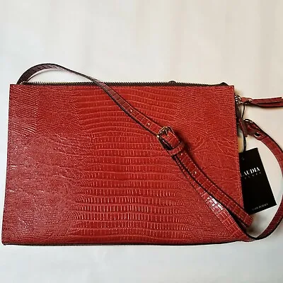 Claudia Firenze 'Micol' Lizard Print Embossed Leather Handbag Crossbody Clutch  • $89