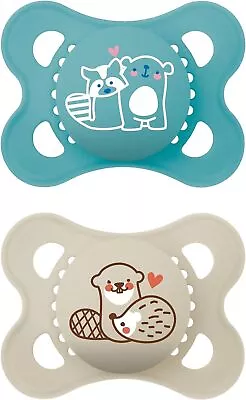 MAM Original Soother 2-6 Months (Pack Of 2) Silicone Teat With Travel Case • £15.99