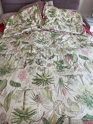 Robb & Stucky Tropical Monkey Print Queen Duvet 2 New Euro Shams • $295