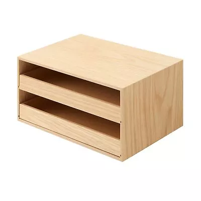 MUJI 44310229 Wooden Tray Storage 2-Drawer • $50.31