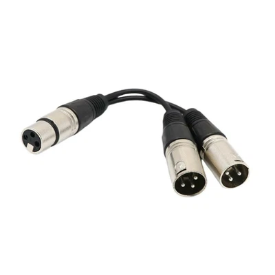 £8.75 • Buy 6  XLR 3 Pin FEMALE Female To 2 Dual MALE Male Y SPLITTER Microphone PA DJ Cable