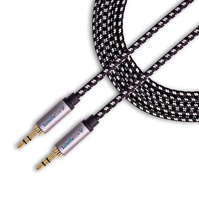 SatelliteSale 3.5mm Jack Male To Male Audio Stereo Cable Aux Nylon Cord • $8.19