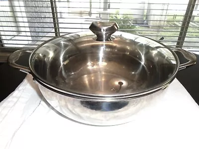 Wolfgang Puck Stainless Steel Chef's Pot 12  W Lid Cafe Collection ENCAPSULATED • $55