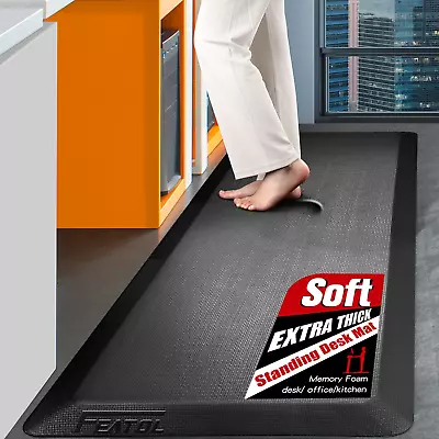 Extra Thick Anti Fatigue Mat Floor Mat Standing Desk Memory Foam Cushioned  • $42.90