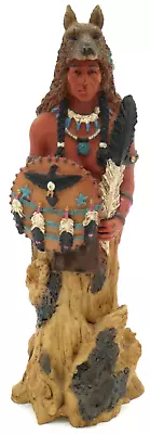 Indian Warrior Hunter Resin Sculpture Statue Native American • £12