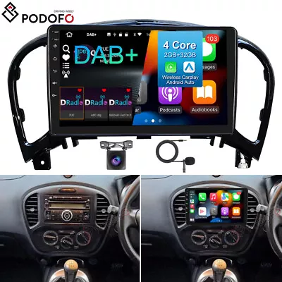 DAB+ For Nissan Juke 2010-2018 Carplay Car Radio GPS Navi WIFI Android 13 2+32GB • £159.99