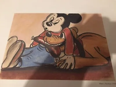 Mickey Mouse Original Sketch. Mickey And Pluto 1948. Reproduction. Disney 5834. • £15