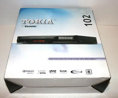 Tokia By Vsonic 102 Reproductor Player DVD VCD SVCD CD CD-R CD-RW MP3 JPEG • $22.46