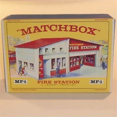 Matchbox Lesney/ Accessory MF-1 Fire Station Red Roof Empty Box Repro * • $22.07