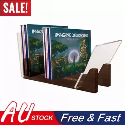 Vinyl LP Record Storage Crate Desktop 50 Albums Crosley Display Holder Wood Rack • $22.99