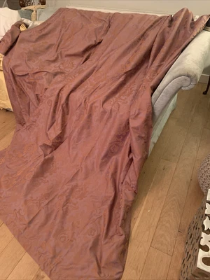 £160 • Buy NEW Huge Victorian Extra Long Silk Fleur De Lys Damask Curtains 140cmx261cm