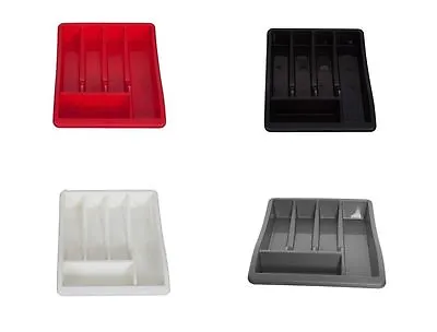 £7.99 • Buy Set Of 2 CUTLERY TRAY 5 COMPARTMENT PLASTIC  CUTTLERY TRAY DRAW KITCHEN