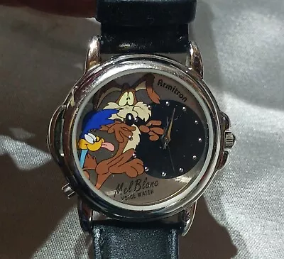 Road Runner/Coyote Mel Blanc Voice Watch Looney Tunes Pre-Owned Wristwatch 1996 • $29.99