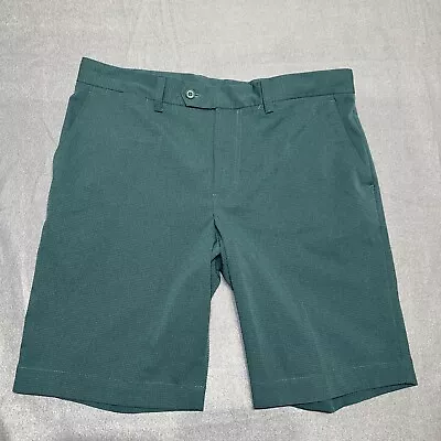 J Lindeberg Shorts Mens 33 Green Polyester Vent Golf Lightweight • $24