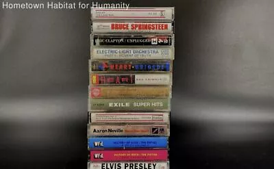 Cassette Lot Of 13 Cassette Tapes 50s To 90s Rock Springsteen Elvis Clapton • $19.99