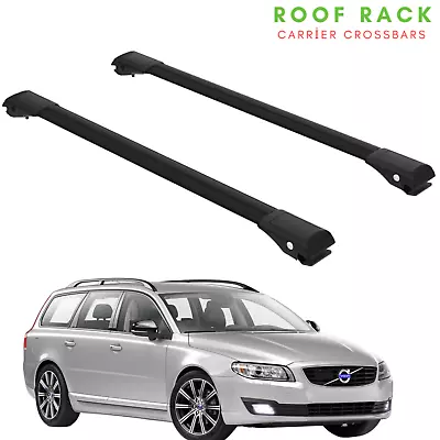 Fits Volvo V70 2007-2016 Roof Rack Cross Bars Car Lugagge Bar Black • $129.99