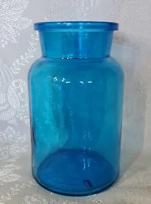 Vintage Belgium Blue Apothecary  Jar ( No Lid) • $18