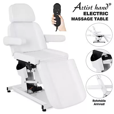 White 3 Motor Electric Facial Bed Massage Table Beauty Tattoo Chair With Remote • $599.90