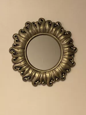 Vintage Golden SunBurst Mirror 14.5  For Your Wall • $35