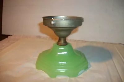 Vintage Jadeite Depression Glass Lamp Base/Ready To Rewire & Restore/Table Lamp • $20.01