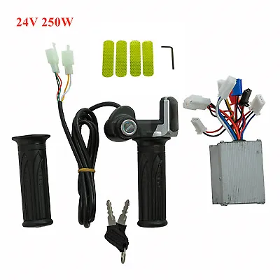 24V/36V/48V 250W/350W/500W Motor Brushed Controller + Throttle Grips For E-Bike • $21.07