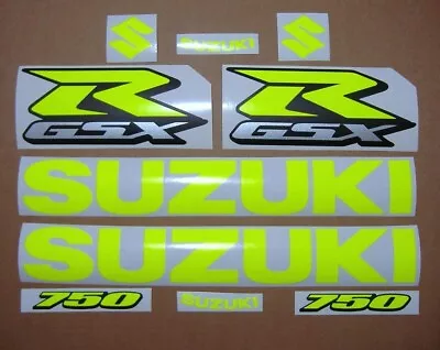 Decals For Suzuki GSXR 750 Neon Yellow Stickers Graphics High Visibility Signal • $66