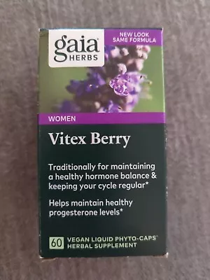 Gaia Herbs Women VITEX BERRY 🫐 60 Vegan Liquid Phyto Caps Progesterone Exp 2/25 • $22.99