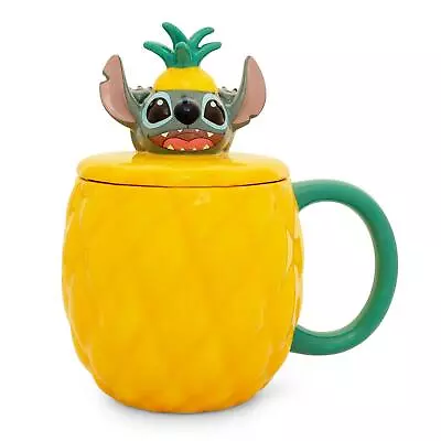 Disney Lilo & Stitch Pineapple 3D Sculpted Ceramic Mug With Lid | Holds 20 Ounce • $22.99