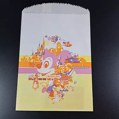 Vintage Walt Disney World Paper Shopping Bag C1978 8  X 5.5  • $10.99