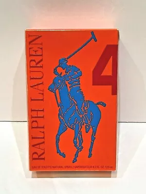 $179.99 • Buy Polo Big Pony 4 By Ralph Lauren Men Cologne EDT Spray 4.2 Oz / 125 Ml NIB Sealed