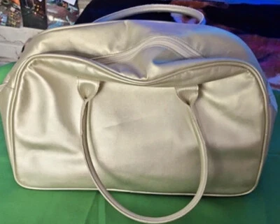 £6.99 • Buy M&s Gold Champagne Colour Vintage Carry On Travel Tote  Bag