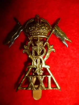 21st (Empress Of India's) Lancers WW1 Other Rank Cap Badge  KK 797 • $72.86