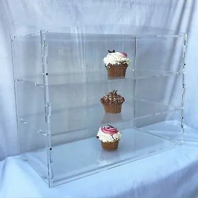 3-Tier Acrylic Bakery Pastry Display Case Cabinet Cakes Donuts Cupcakes Pastries • £86.49