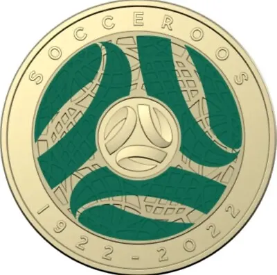$8.40 • Buy 🔥 2022 NEW Australian $2 Dollar Coloured Coin Socceroos From Mint Bag AUNC RARE