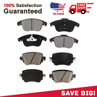 For Volkswagen Passat Audi Q3 Quattro Front Rear Ceramic Brake Pads Kit US Stock • $30.17