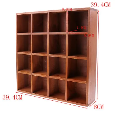 Home Storage Cabinet Cubby Wall Mount Shelf Grids For Displaying Collection • £45.23