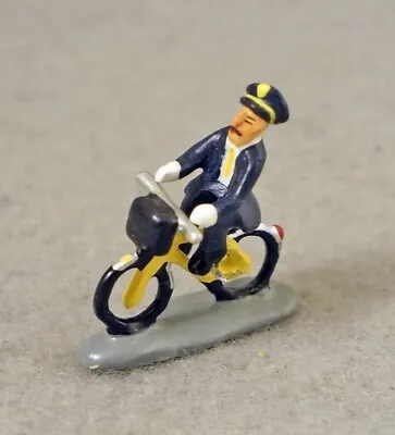 J Carlton Gault French Miniature Figurine Mail Man Riding Bicycle In Paris • $47.49