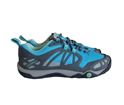 Merrell Women's Proterra Vim J57258 Blue Black Sea Shore Hiking Shoes Size 6 • $39.99