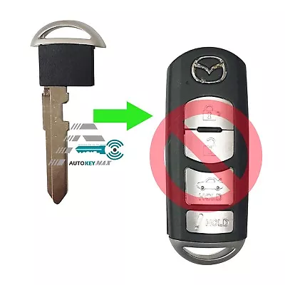 New Uncut Transponder Chip Key Blade For Smart Mazda 3 5 6 CX5 CX7 CX9 MX-5 RX8 • $7.45