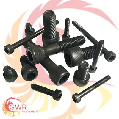 M10 X 1.25MM FINE PITCH SOCKET CAP SCREWS 12.9 HIGH TENSILE BLACK ALLEN KEY BOLT • £2.75