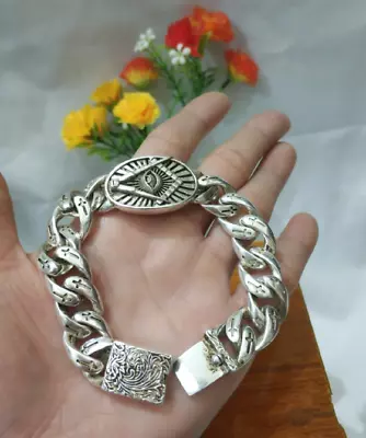 2023 Fashion New Tibetan Miao Silver Hand-carved Bracelet • $17.98