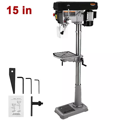 15'' Floor Drill Press Pure Copper Motor 120V Variable Speed 288-3084RPM W/Guard • $499.99