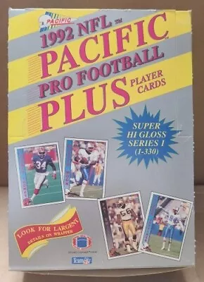 1992 Pacific Plus Football Trading Cards Full Box Of 36 Sealed $1.09 Wax Packs • $39