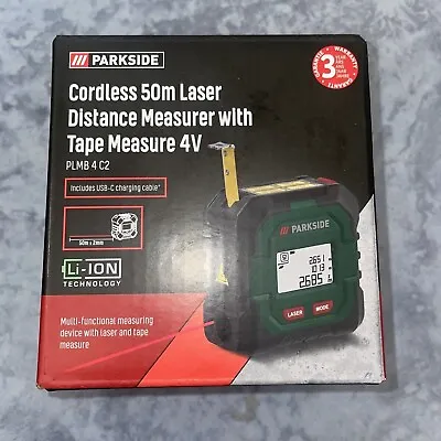 Parkside Cordless 50m Laser Distance Measurer With Tape Measure 4v BRAND NEW.  • £18.99