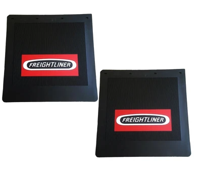 $143.89 • Buy Freightliner 24  X 24  X 1/4  OEM PDT1519 Black Rubber Semi Truck Mud Flaps-Set