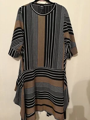 $26.50 • Buy Zara Woman Knit Dress Clack White Yellow Sz M